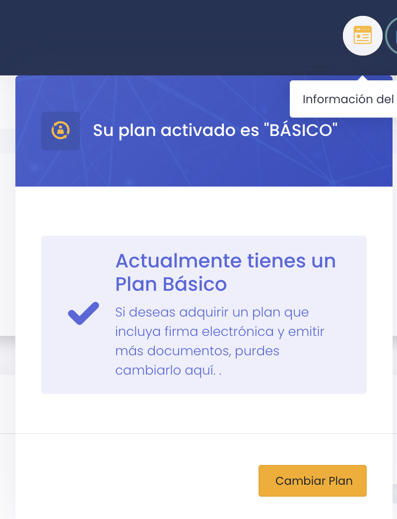 Cambio de un plan Básico a un Plan de Pago
