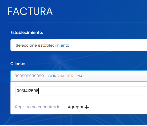 Como crear un cliente desde la factura