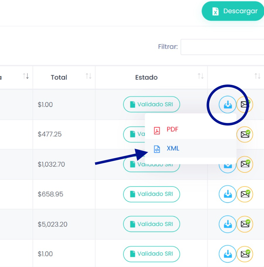 Cómo descargar un archivo XML en Ecuafact