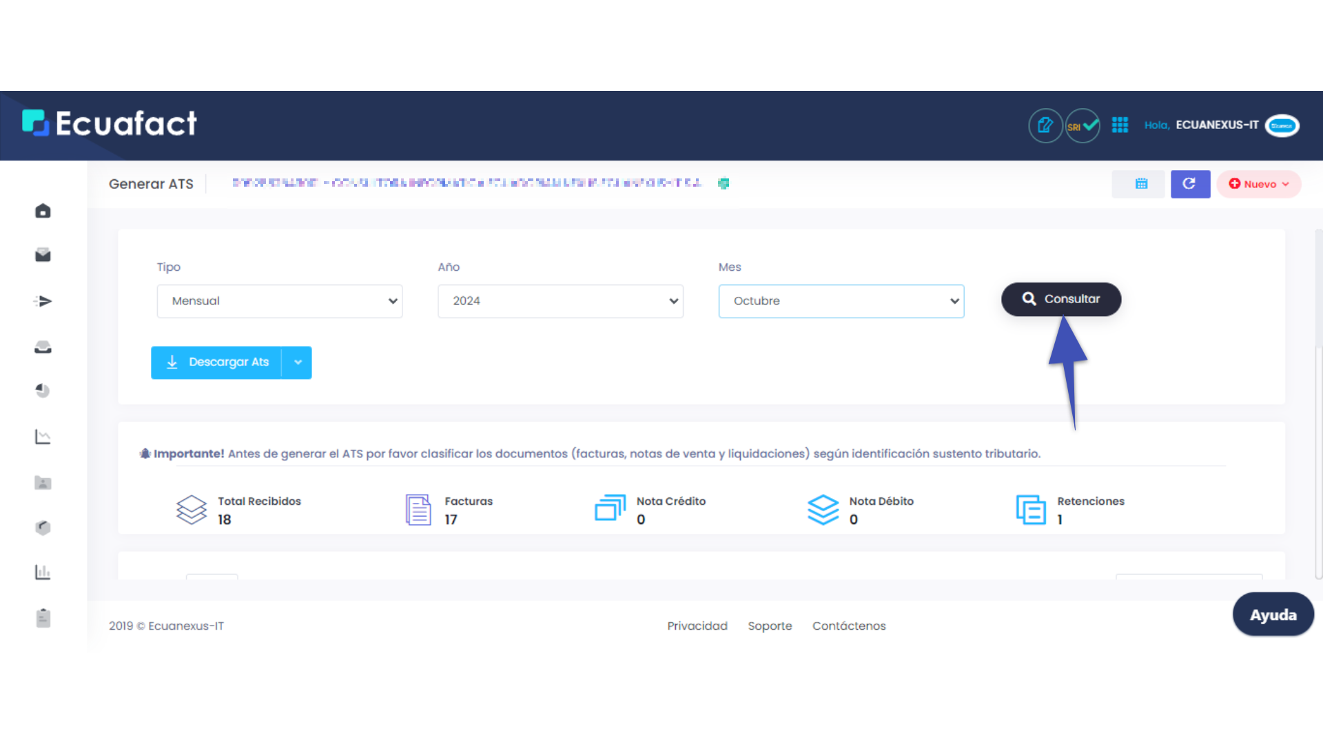 Cómo Generar el ATS en ECUAFACT