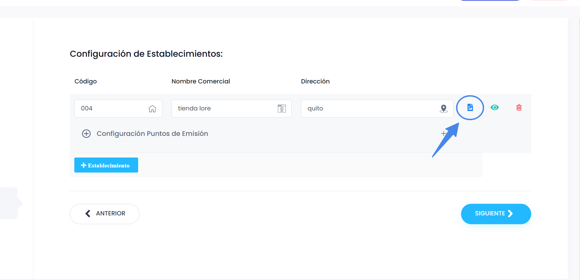Configuración de Logos por Establecimiento