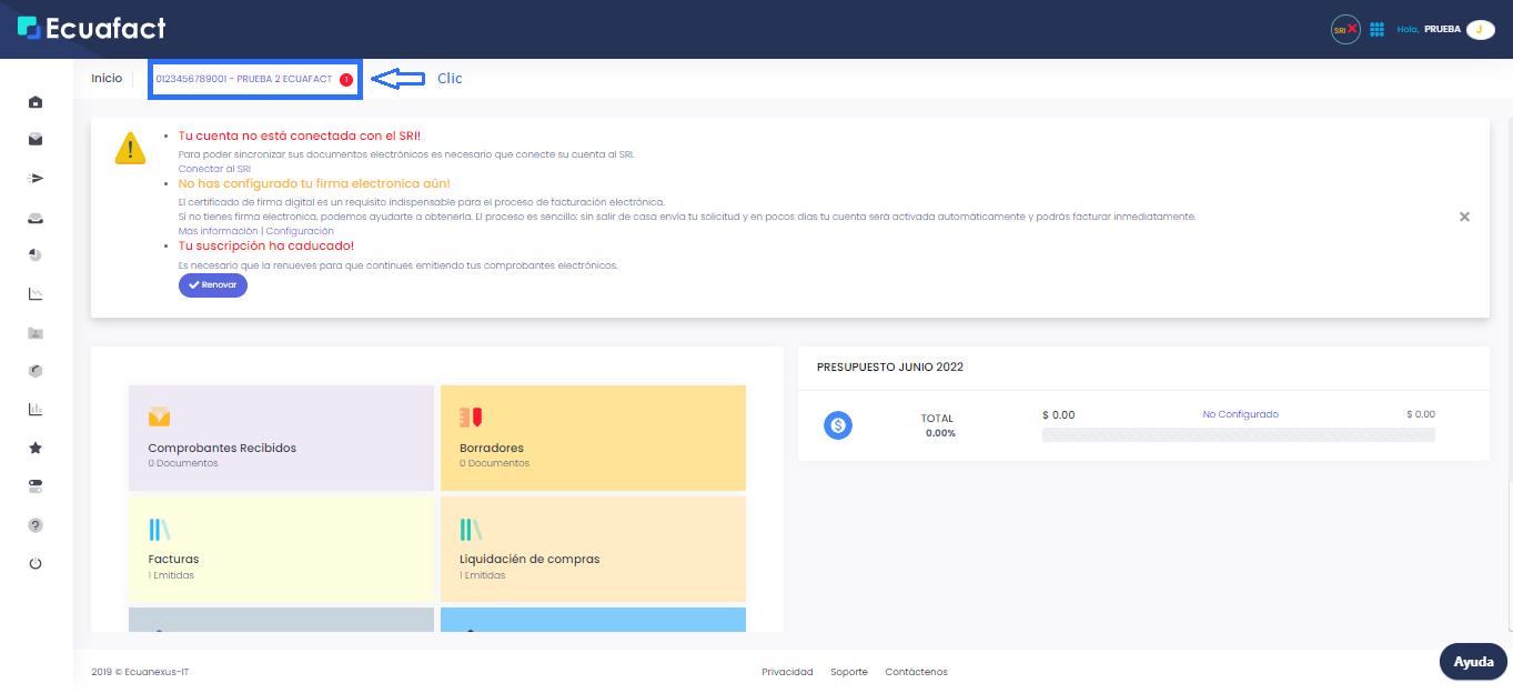 Configuración del certificado de firma digital