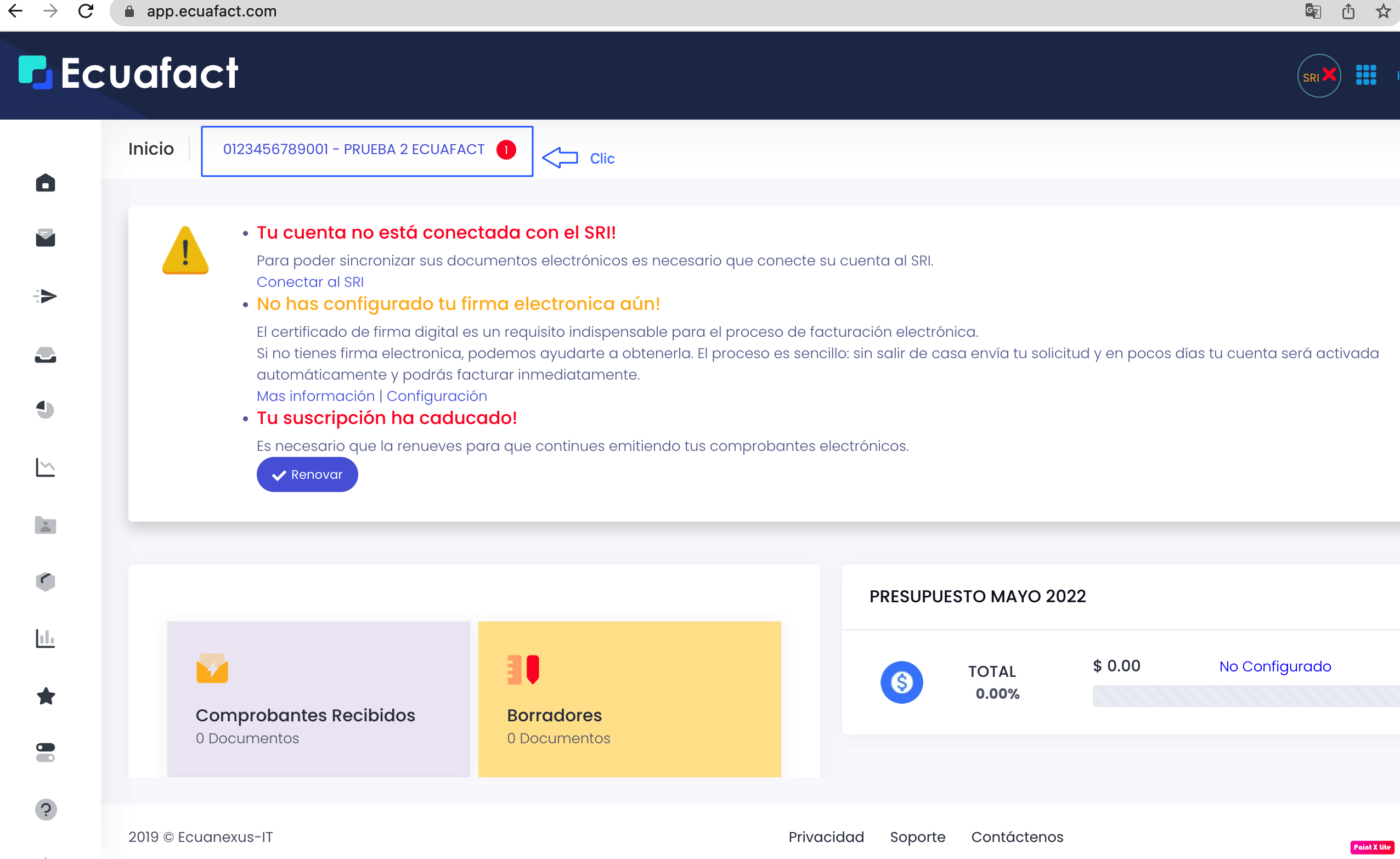 Configuración Establecimiento y Punto de Emisión