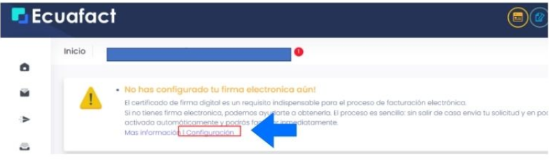 Configuración Firma Electrónica