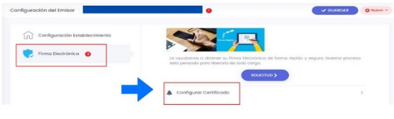 Configuración Firma Electrónica
