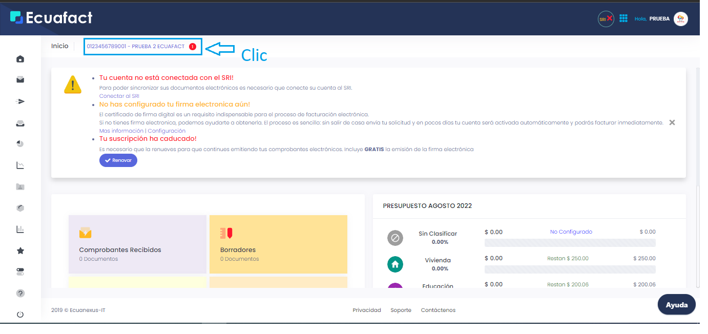 Corregir datos Firma Electrónica