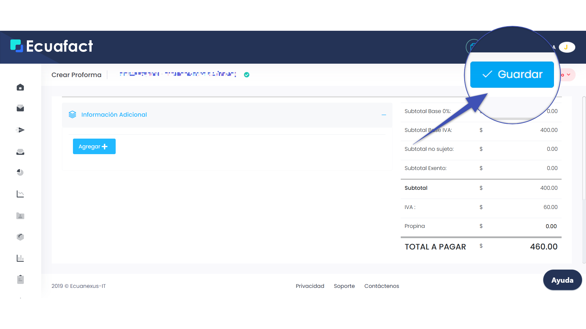 Guía para crear Proformas en Ecuafact
