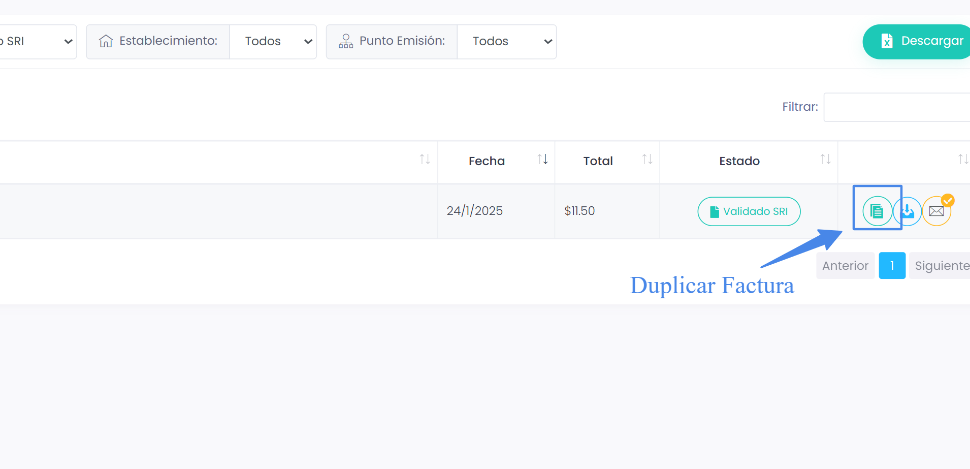 Duplicar Factura- Nueva Opción