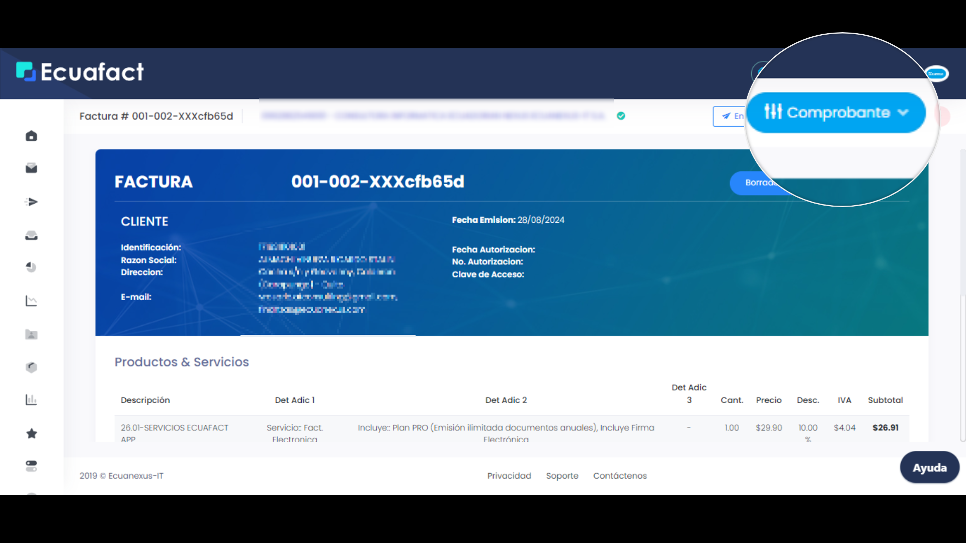 Factura de Borrador al SRI