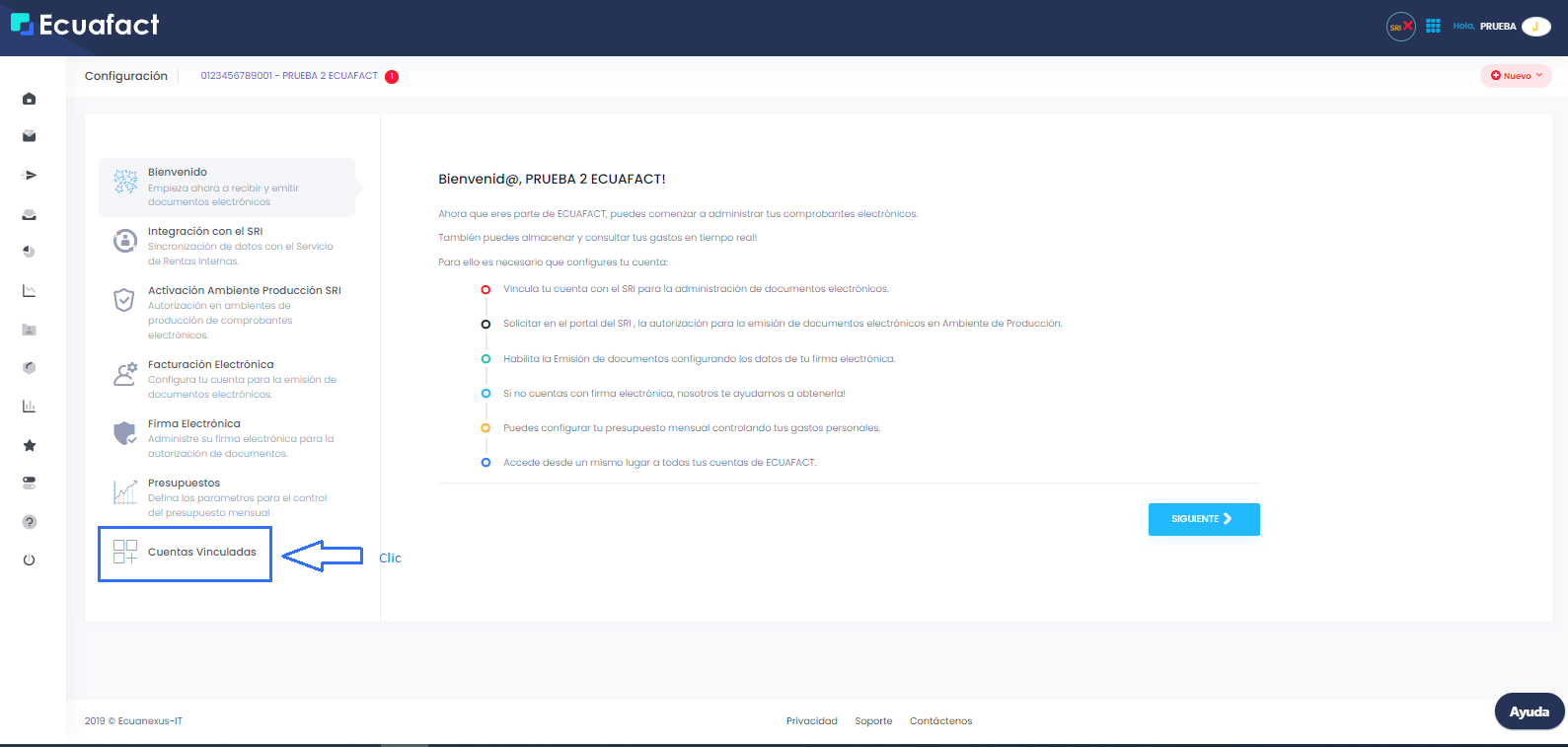 Guía paso a paso: Vinculación de usuario por RUC en Ecuafact