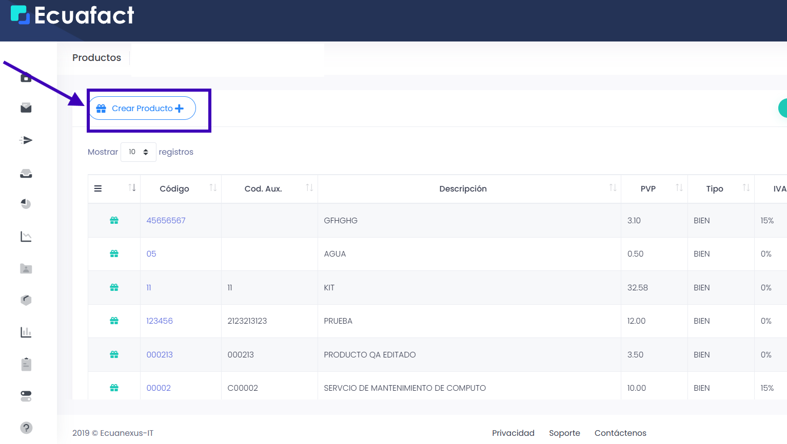 &; Guía práctica para crear un producto o servicio en Ecuafact