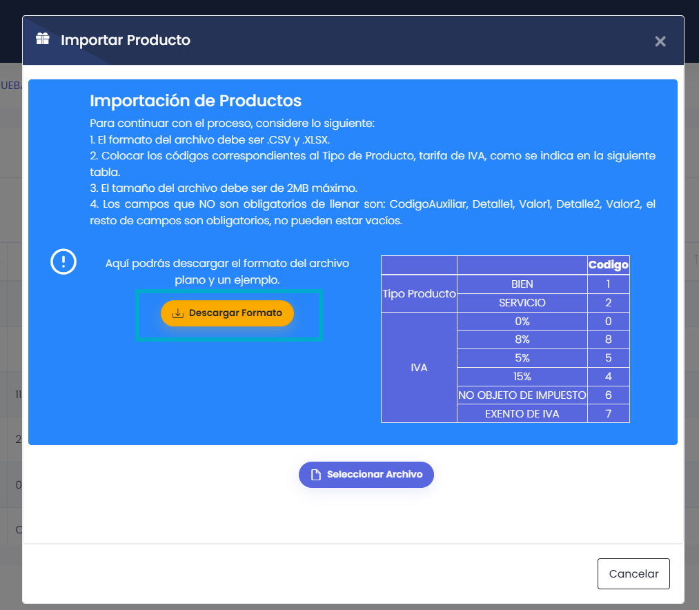&; Guía rápida: Importar productos en Ecuafact