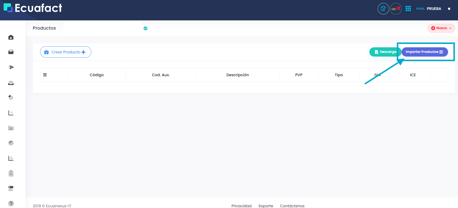 &; Guía rápida: Importar productos en Ecuafact