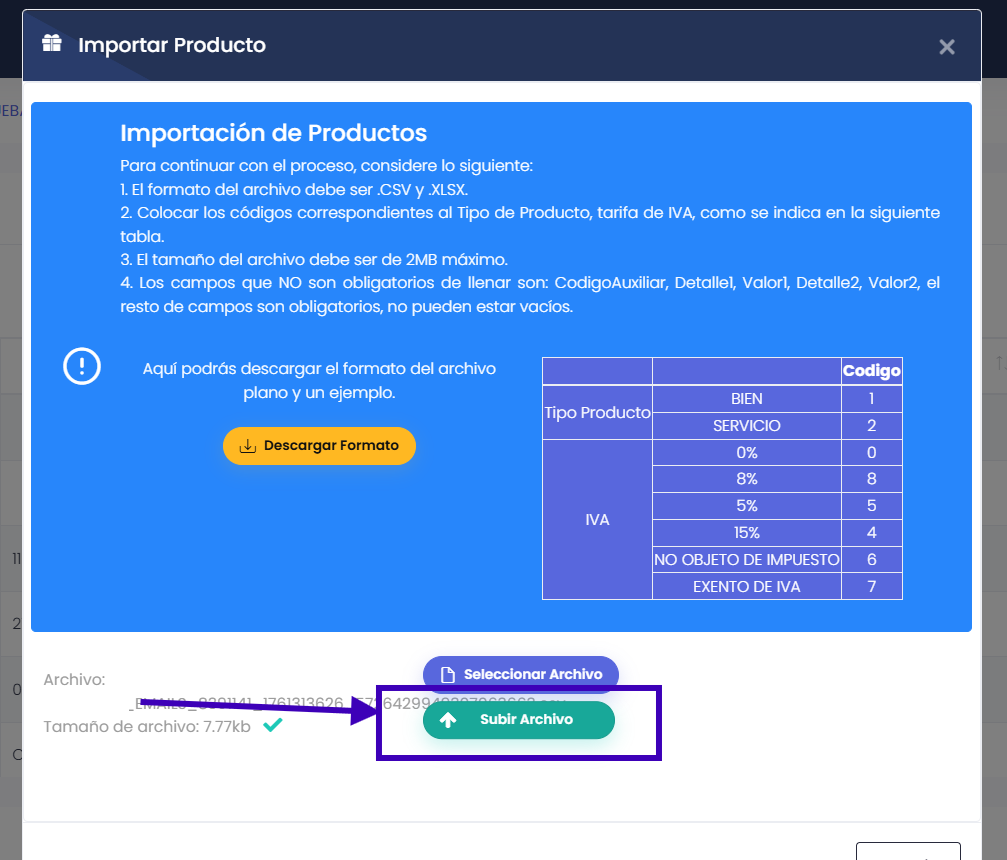 &; Guía rápida: Importar productos en Ecuafact