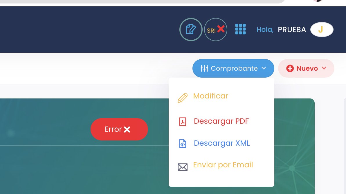 Modificar Documento No autorizado con ERROR