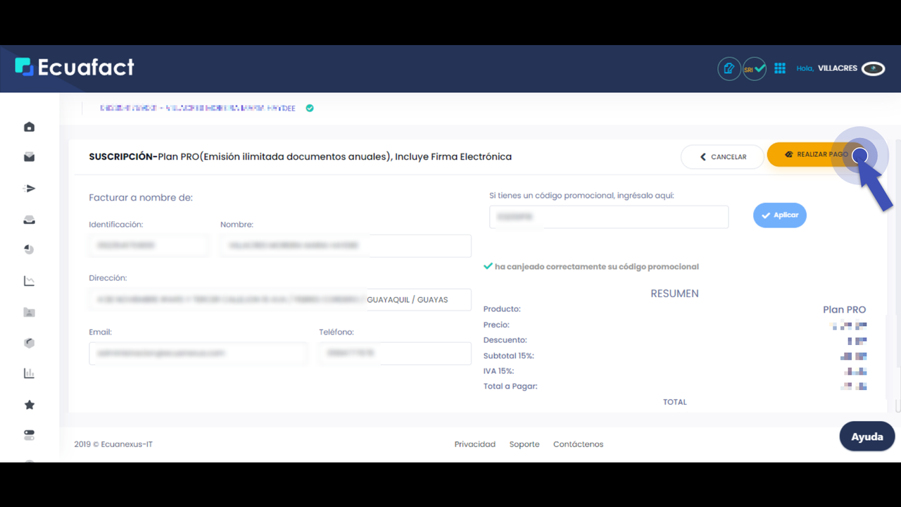 Renovar la suscripción de una cuenta