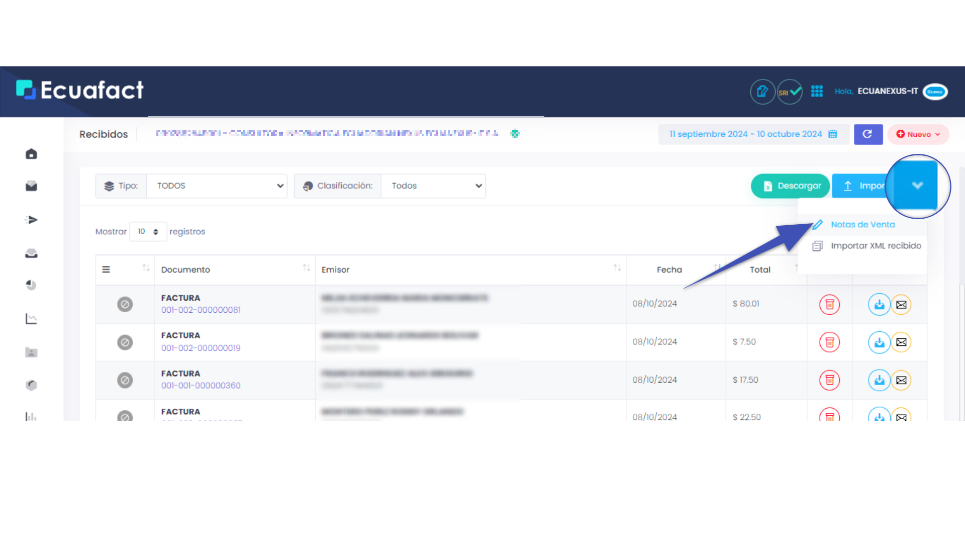 SECCIÓN ATS: Cómo Crear una Nota de Venta