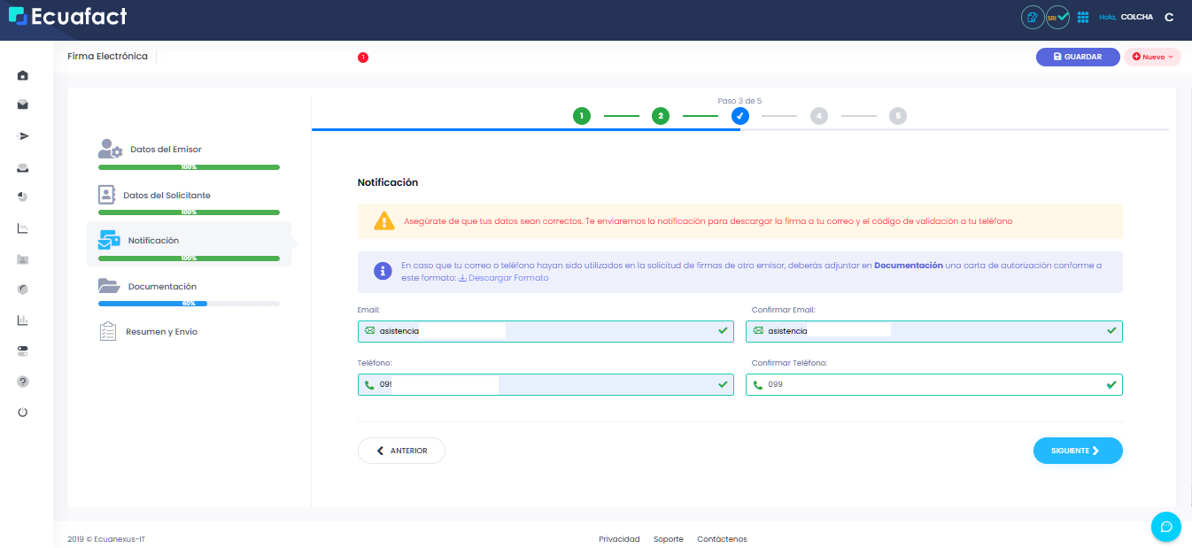 Solicitud de Firma Electrónica