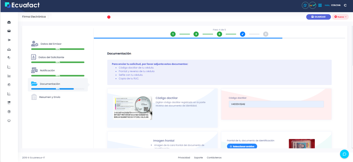 Solicitud de Firma Electrónica