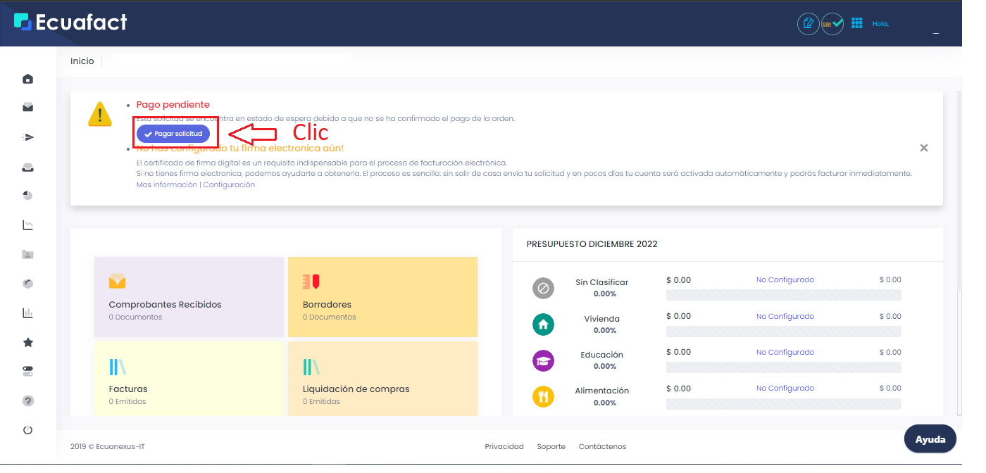 &; Guía para subir comprobante de pago en ECUAFACT