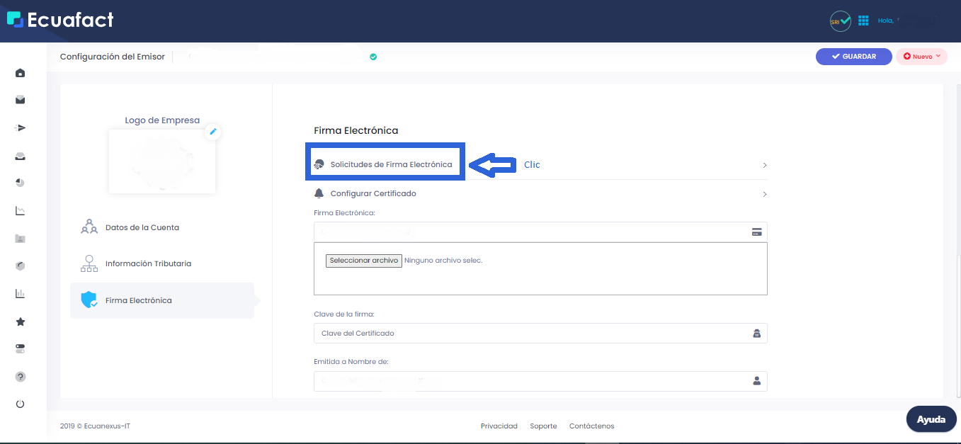 Visualizar el estado de la solicitud de Firma Electrónica